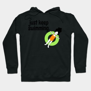 Just Keep Swimming Cute Summer Girl Inflatable Tube Hoodie